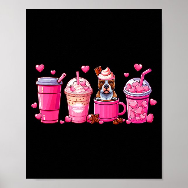 Poster T Bull Inside Cup Coffees Lover Valentine's Day He (Devant)