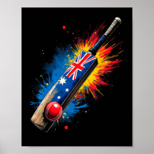 Poster T de cricket australien 