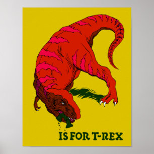 Poster T est pour l'affiche T-Rex