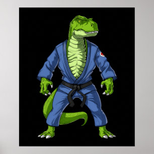 Poster T-Rex Dinosaur Jiu-Jitsu