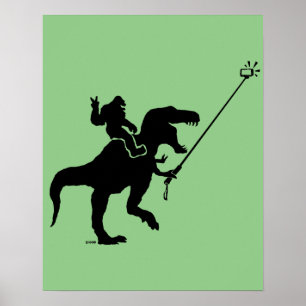 Poster T-rex et selfie de Bigfoot