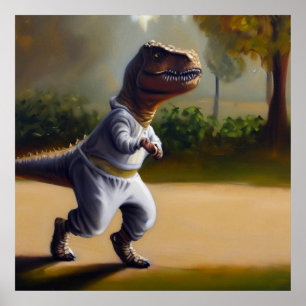 Poster T Rex Jogging