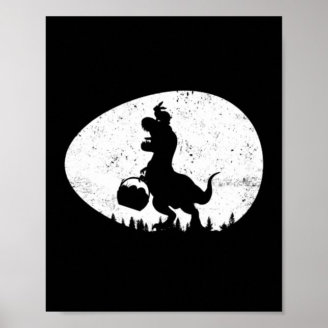 Poster T Rex Rabbit Dinosaure Easter Bunny Egg Boys T (Devant)