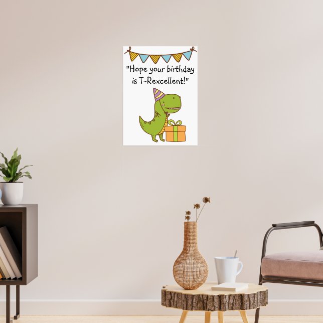 Poster T-Rexcellent Anniversaire (Salon 3)