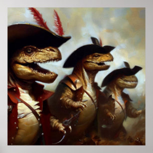 Poster T Rexs Trois Mousquetaires