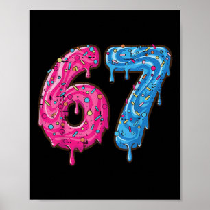 Poster T-shirt 67 Costume Six Seven Mème Numéro 6 7 Dessu