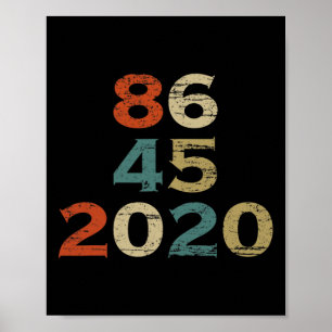 Poster T Shirt 86 45 2020 Funny Anti-Trump Biden Harris