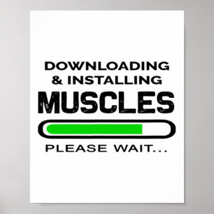 Poster T-shirt amusant de gym à télécharger et installer