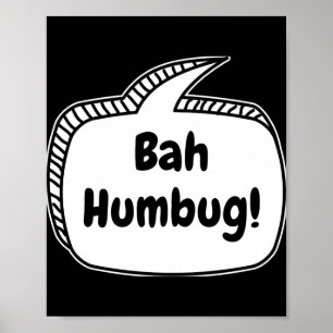 Poster T Shirt Bulle De Texte Bah Humbug