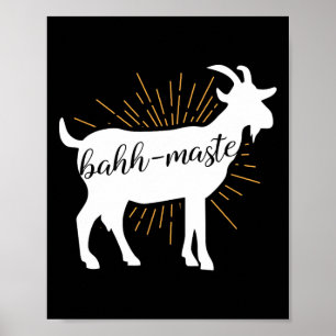 Poster T-shirt cadeau pour hommes et femmes Yoga chèvre H