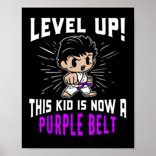 Poster T Shirt Cadeau Uniforme de Karaté Enfant Ceinture