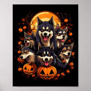 Poster T-Shirt Chiens Halloween2