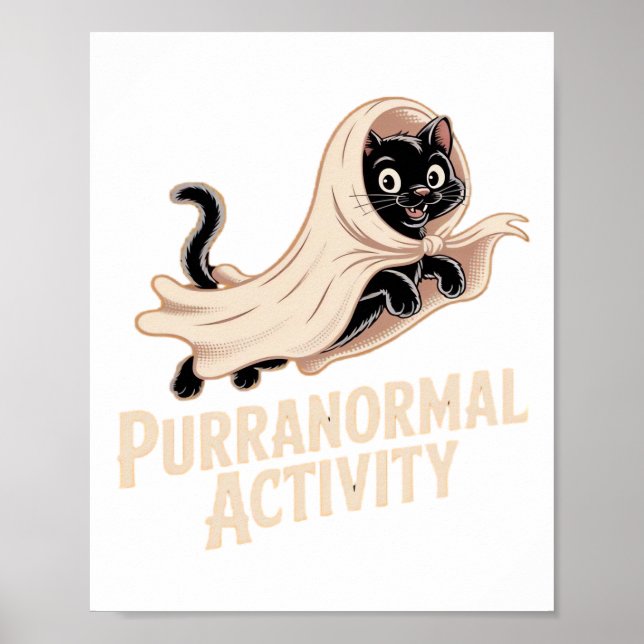 Poster T-Shirt classique Ghost Cat (Devant)