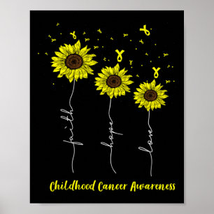Poster T-shirt conscientisation cancer de l'enfant tourne