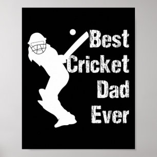 Poster T-shirt Cricket Ll pour papas indiens Desi Cricket