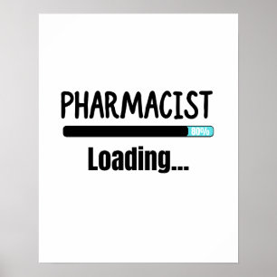 Poster T-shirt de chargement du pharmacien