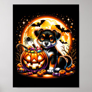 Poster T-Shirt de chien chiot Halloween5