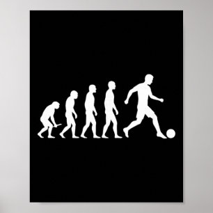 Poster T-shirt de football Evolution Drôle Evolution Desi