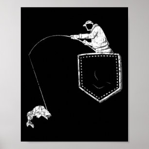 Poster T Shirt De Poche De Pêche Drôle Pour Papa
