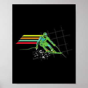 Poster T Shirt de Ski de Style Rétro Chemise de Ski de Ne