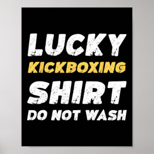 Poster T-shirt drôle de kickboxing coup de chance de kick