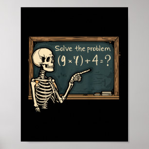 Poster T-shirt drôle squelette Halloween blague 67 Meme B