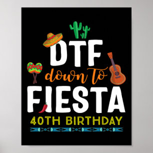 Poster T Shirt Dtf Fiesta Cinco De Mayo 40e Anniversaire