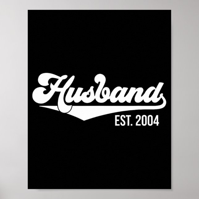 Poster T-shirt du 20e anniversaire du Mariage Husband Est (Devant)
