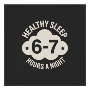 Poster T-shirt Équilibré Nuit de Six à Sept Heures de Som