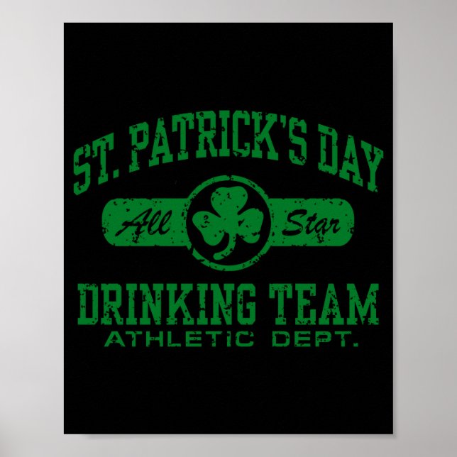 Poster T Shirt Équipe de Boisson de la Saint-Patrick  (Devant)