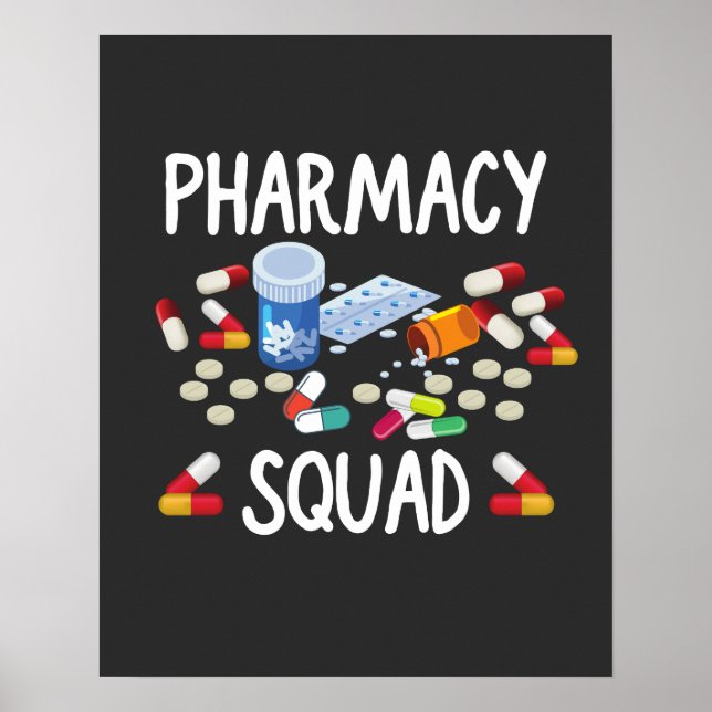 Poster T-Shirt, équipe de pharmacie (Devant)