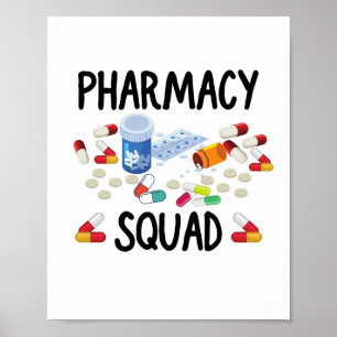 Poster T-Shirt, équipe de pharmacie