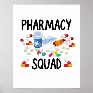 Poster T-Shirt, équipe de pharmacie