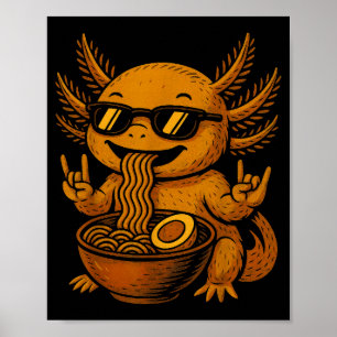 Poster T-shirt graphique drôle d'anime kawaii axolotl man