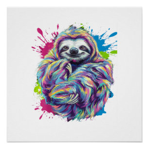 Poster T-shirt graphique drôle d'art d'animal mignon de p