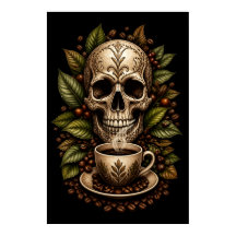 T-Shirt graphique vintage gothique à crâne floral