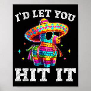 Poster T-shirt homme femme pour laisser frapper la pinata