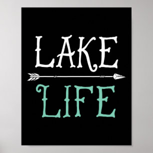 Poster T Shirt La Vie Du Lac Pêche Voile Drôle Ou