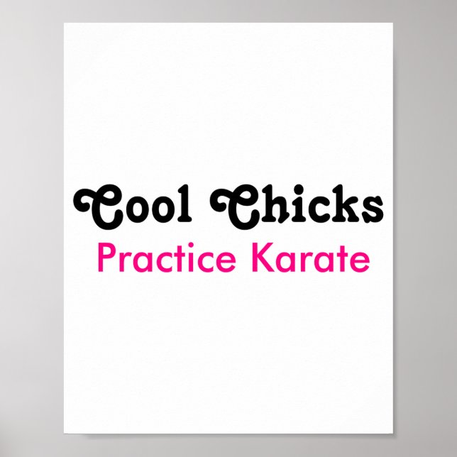 Poster T Shirt Les Filles Cool Pratiqent Le Karaté  (Devant)