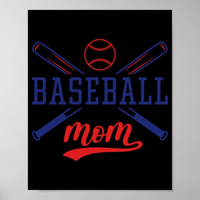 Poster T Shirt Maman de Baseball  (Devant)