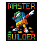 T-shirt Master Builder Blocs de Dabbing Briques Co
