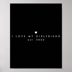 Poster T Shirt Minimaliste J'aime Ma Copine
