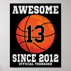 Poster T-shirt officiel pour fan de 13 ans pour son 13e a