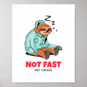 Poster T-shirt pas rapide pas furieux