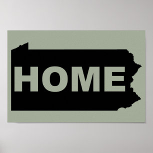 Poster T-shirt Pennsylvania Maison Loin de l'État