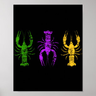 Poster T-shirt perle de chapeau de fou de mardi gras écre