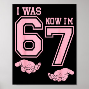Poster T-shirt pour le 7e anniversaire Six Seven Meme, j'