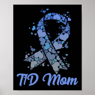Poster T-shirt pour maman T1d Soutien diabétique de type
