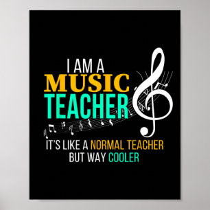 Poster T Shirt Prof de Musique Drôle Prof de Musique Thé 