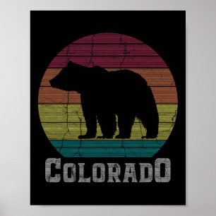 Poster T-shirt rétro Colorado Rocky Mountains Ski Camping